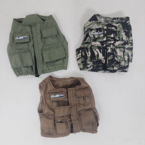 Vintage GIJoe Vest For 12 inches Action Figure Rare Army Ranger Lot of 3 Clothes - Picture 1 of 5
